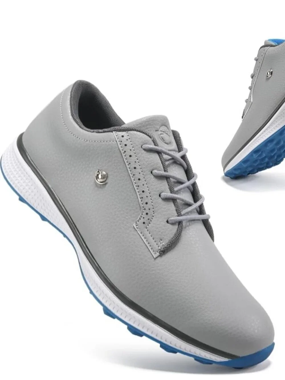 Men's Grey Professional Golf Shoes Outdoor Golf Sport Training Sneakers